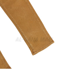 Men’s camel brown power stretch pant