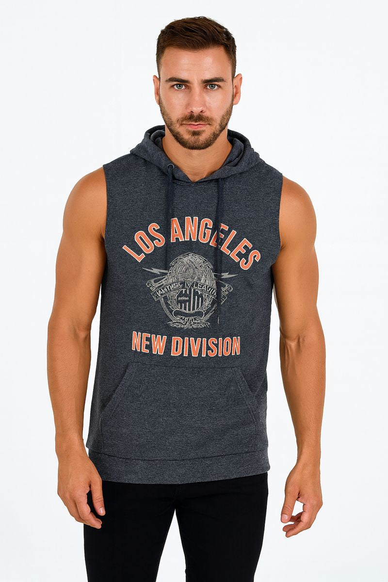 Mens Los Angeles sleeveless hoody