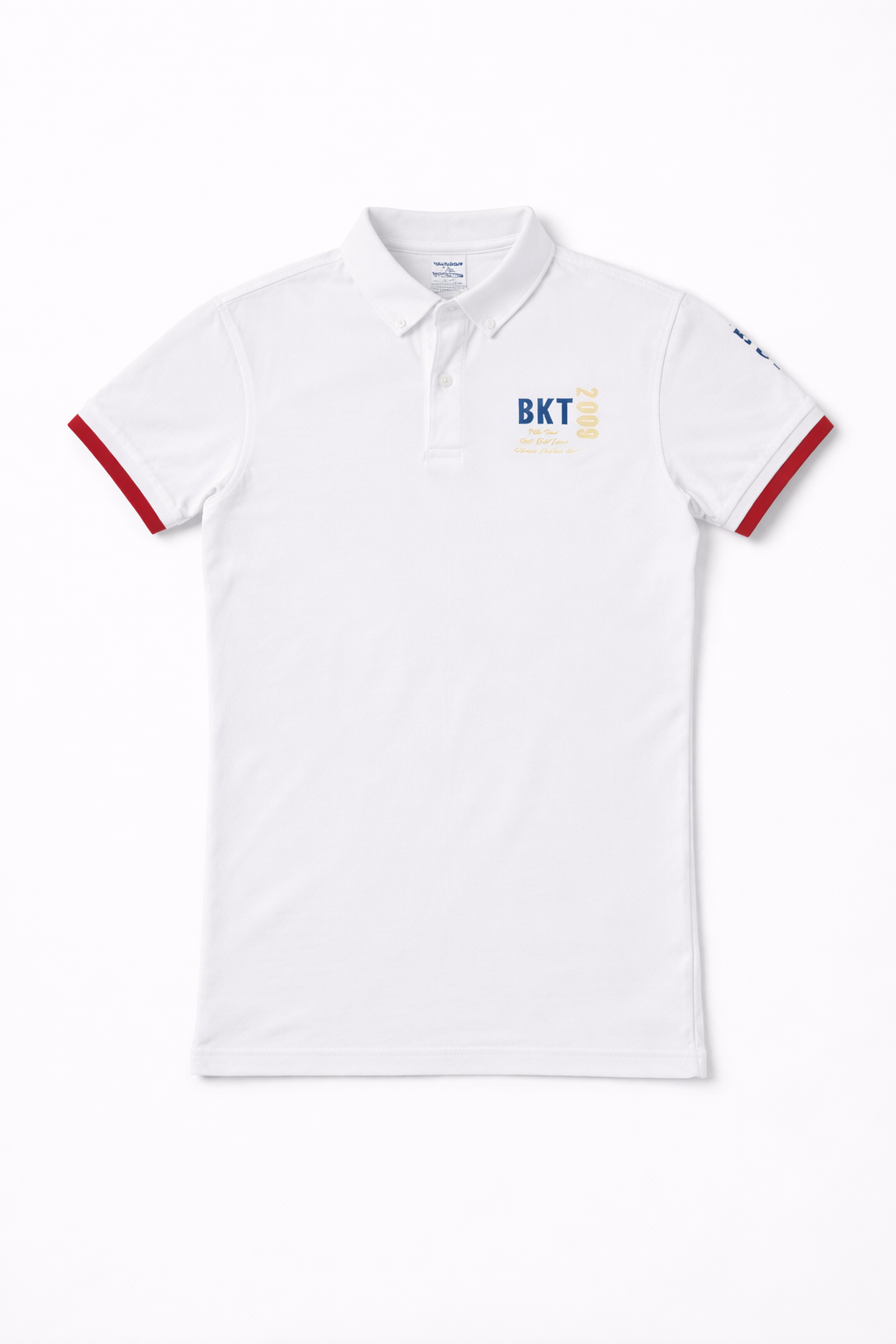 Mens white polo shirt