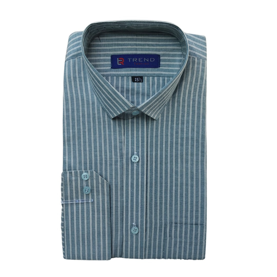 Men's lapis and white lining formal shirt