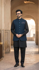 Men's Navy Blue Suiting Waistcoat