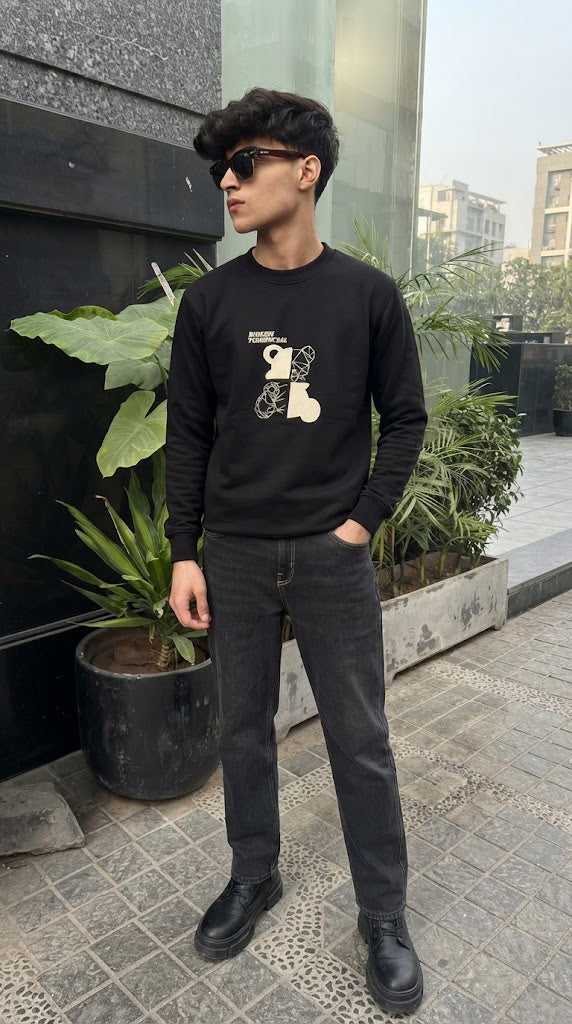Mens Imported Rabbit Wool Sweater Gray Bear