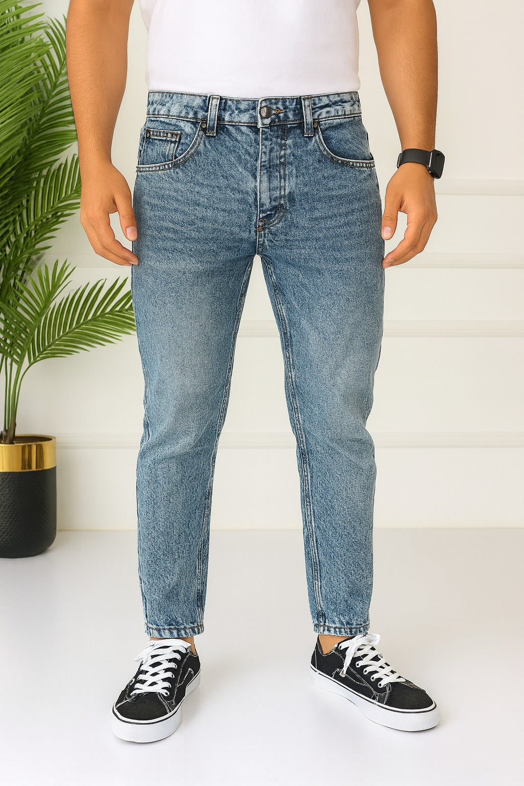 Men’s Classic Random Wash Denim pant