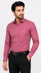 Men’s Maroon Stripe Formal Shirt