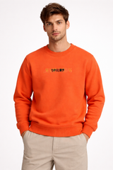 Men's embroidered orange sweatshirt (Last Chance)