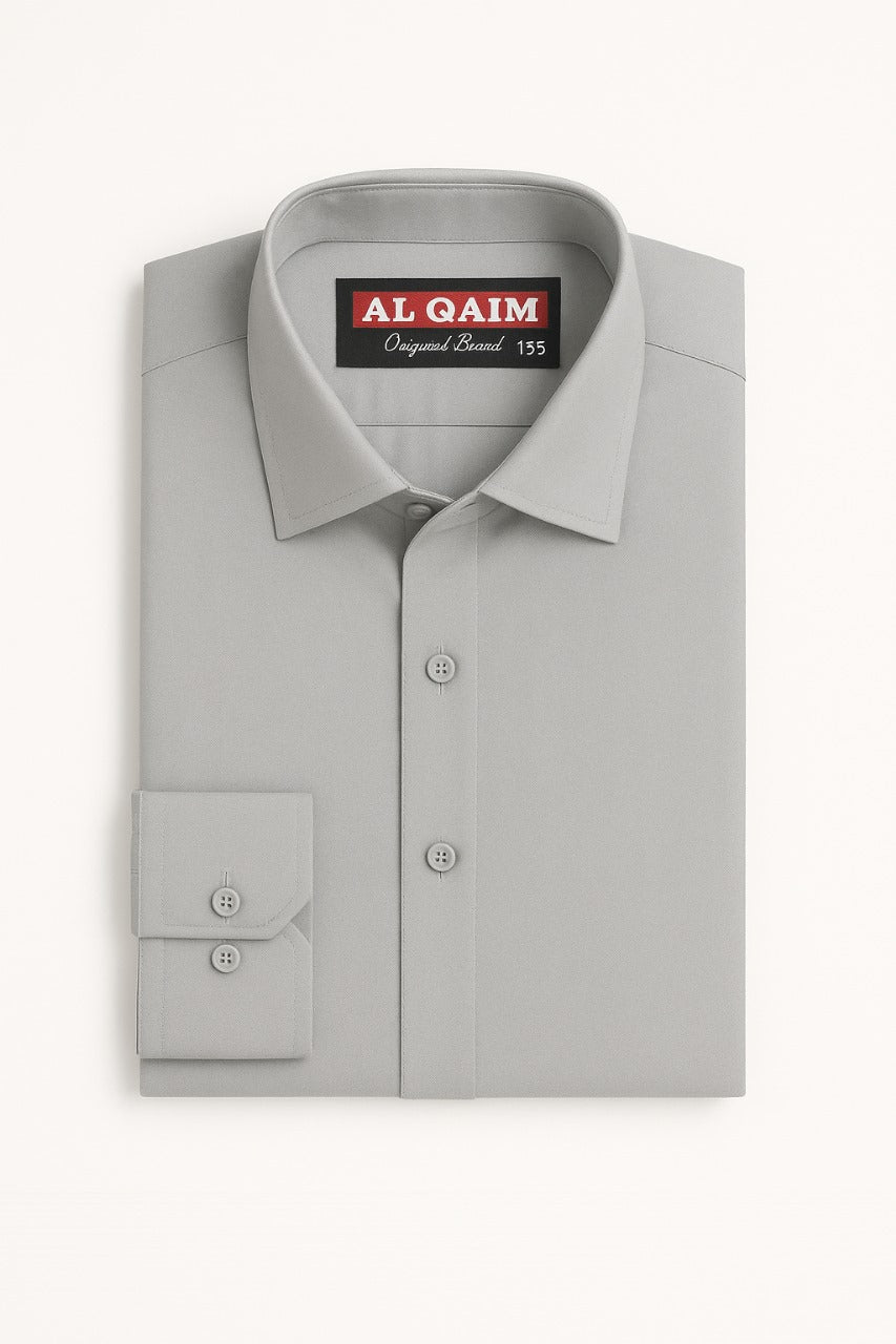 Men light gray formal shirt