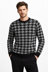Mens gray and black pattern sweater (Last Chance)