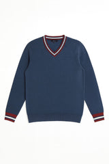 Men’s blue knitted wool sweater