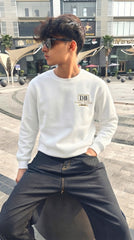 Mens Imported Rabbit Wool Sweater White DB