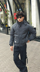 Men's gray "M" imported puffer jacket