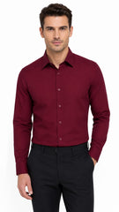 Men’s Maroon Formal Shirt