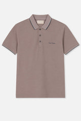 Men’s brown double shade polo Tee