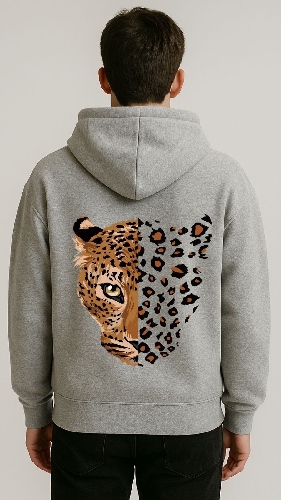 Stay Wild Leopard Men’s Fleece Hood