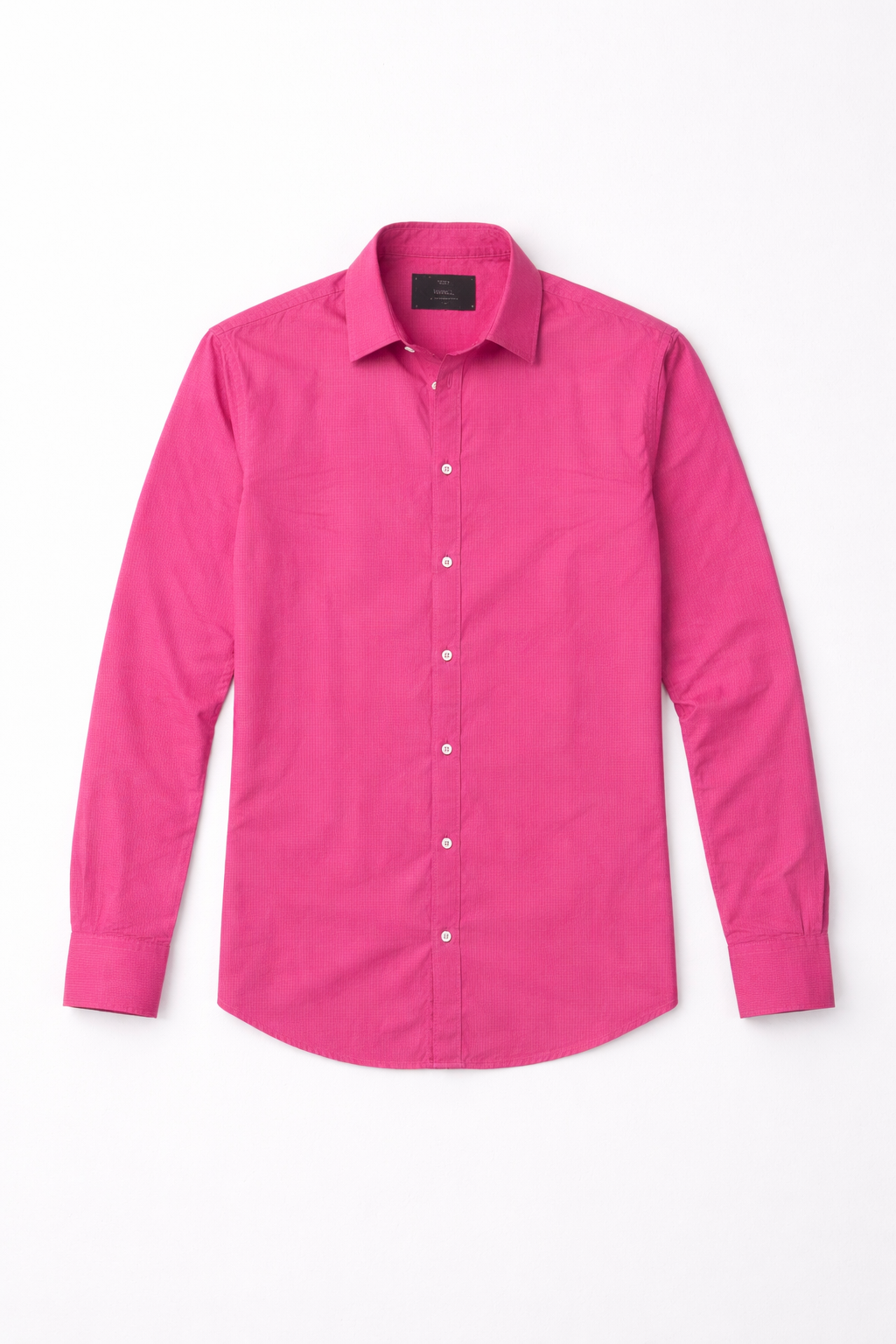 Mens Bright Pink Solid casual shirt