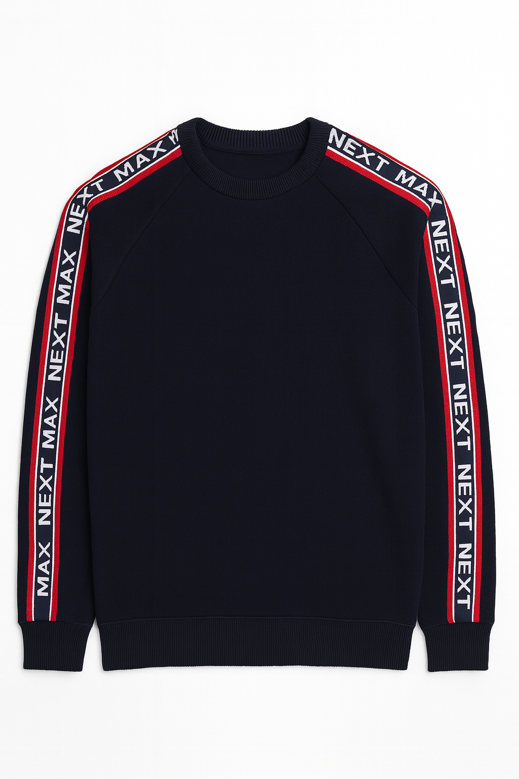 Blue sleeve stripe sweater