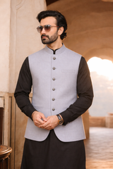 Men’s Light Gray Sutting Waistcoat