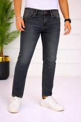 Men’s Dark Gray Random Wash Jeans