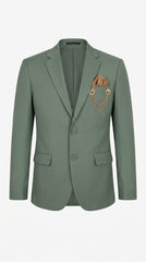 Men's Sage Green Suiting Imported Casual Coat