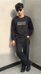 Mens Imported Rabbit Wool Sweater Poloclub Beverly Hills Black