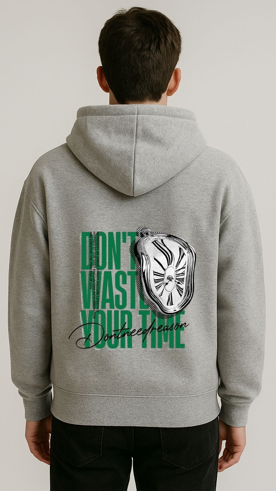 Men’s Don’t Waste Your Time Fleece Hood