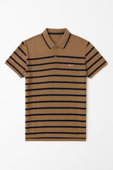 Men’s Tommy Light Brown and Blue Linning Polo Tee