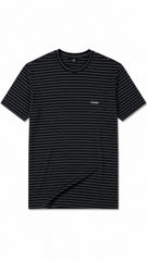 Men’s Black Horizontal Pinstripe Cartier Logo T-Shirt