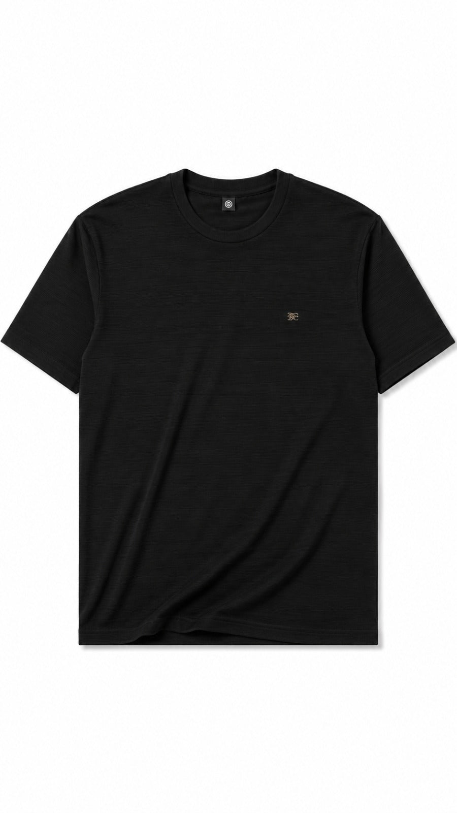 Men’s Black Micro-Textured Roberto Cavalli Logo T-Shirt