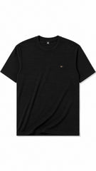 Men’s Black Micro-Textured Roberto Cavalli Logo T-Shirt