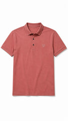 Mens Imported Pink Solid Polo Shirt