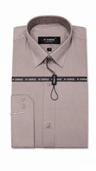 Men’s Stone Grey Formal Shirt
