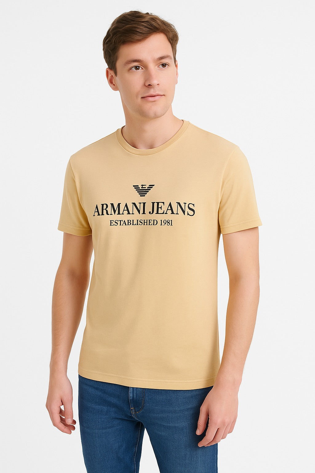 Men’s Peanut brown Armani Tee