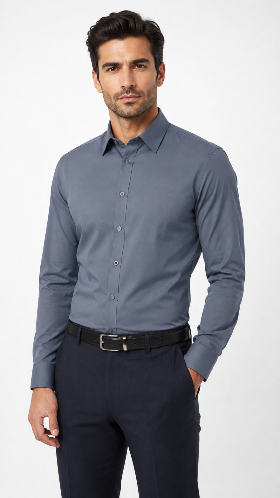 Men’s Steel Blue Formal Shirt
