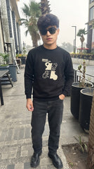 Mens Imported Rabbit Wool Sweater Gray Bear