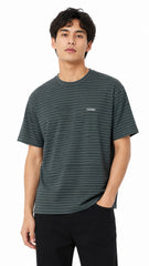 Men’s Dark Green Horizontal Pinstripe Cartier Logo T-Shirt