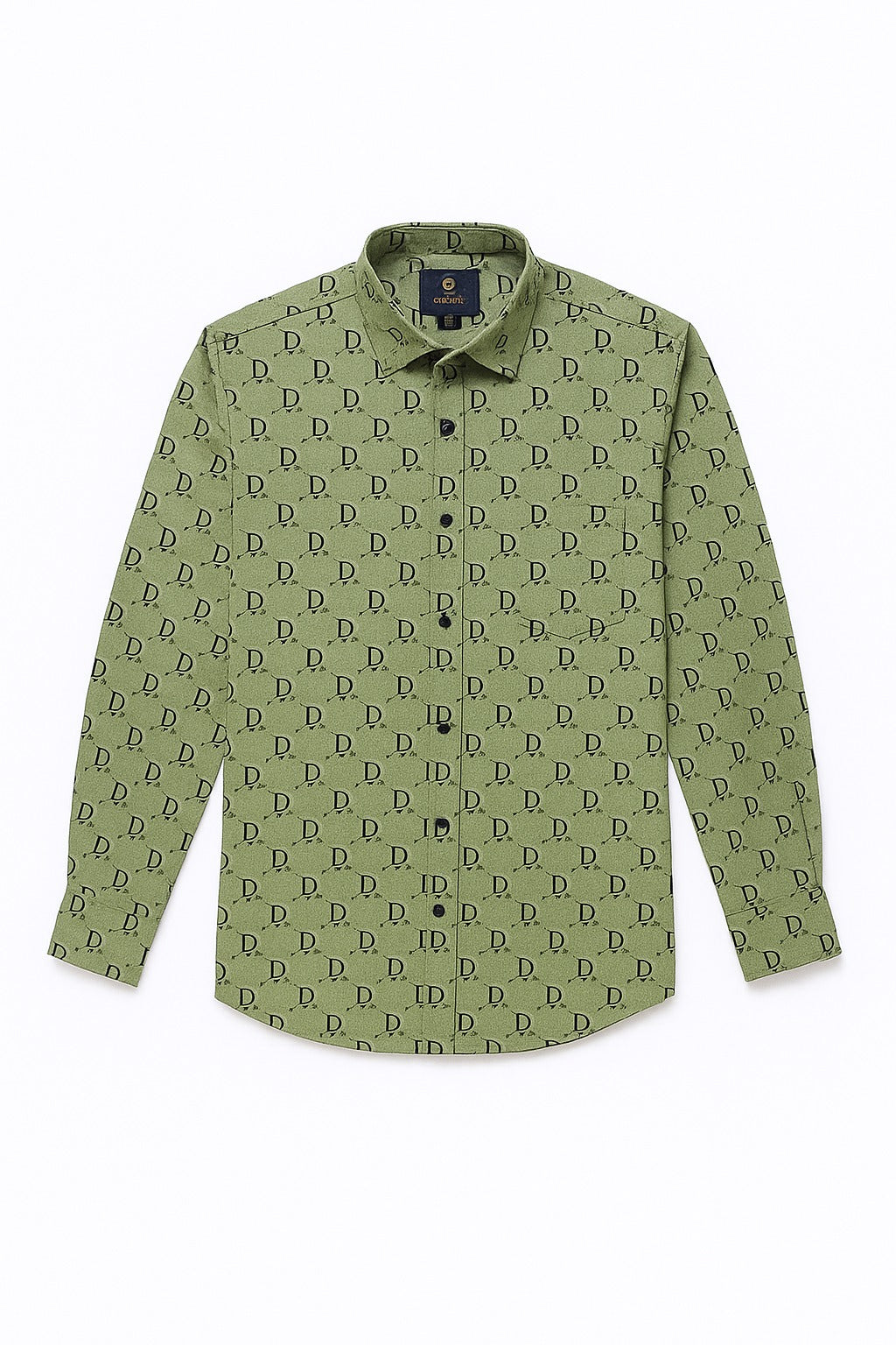 Men’s Monogram Pattern Casual Shirt