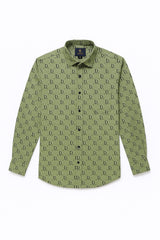Men’s Monogram Pattern Casual Shirt