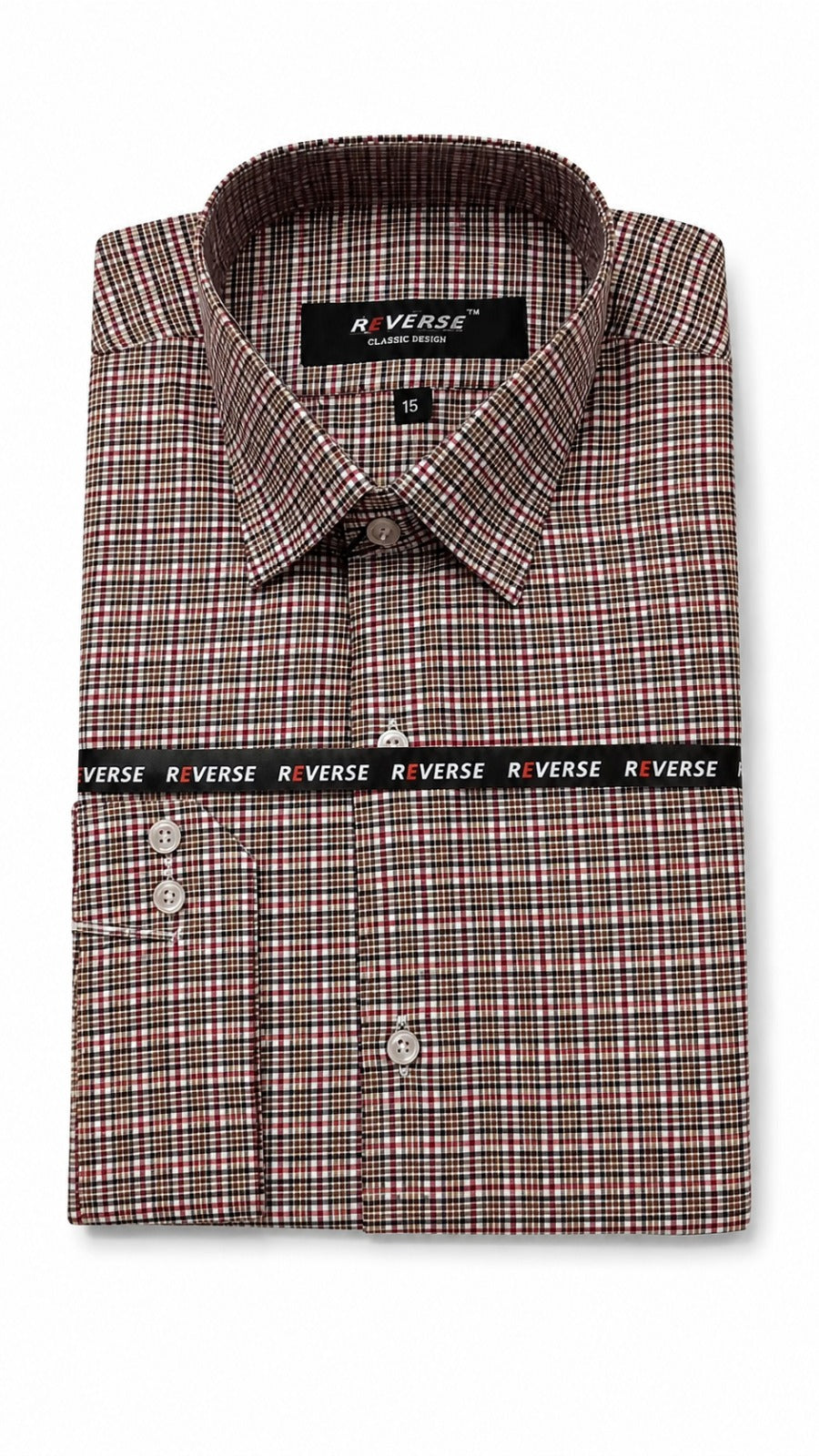 Men’s Brown Check Formal Shirt
