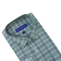 Men’s sea green and gray checkered (oversized) formal shirt