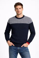 Mens blue trendy wool sweater (Last Chance)