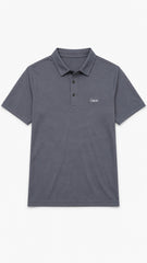 Men’s Charcoal Grey Embroidered Polo Shirt