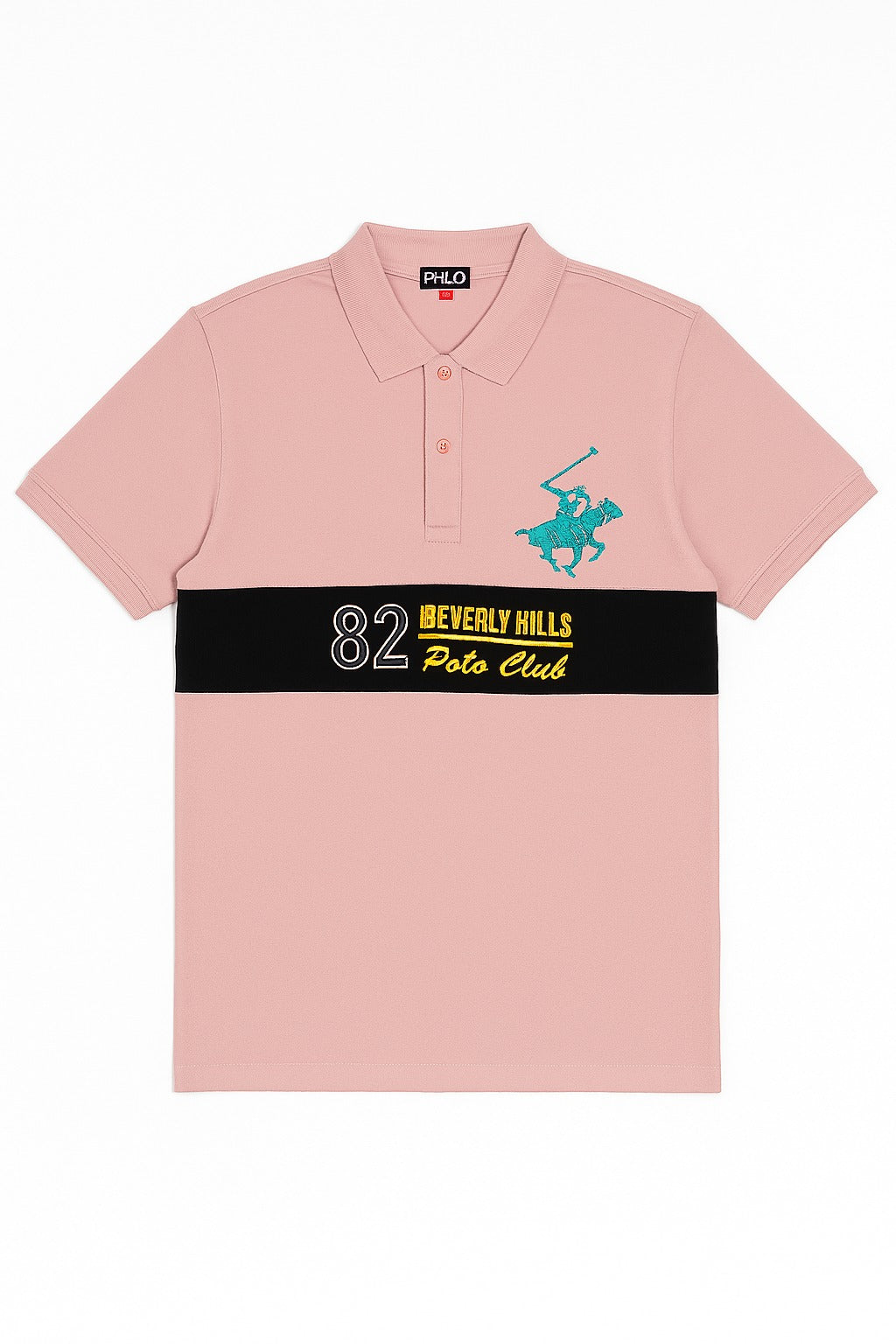 Men’s Tea Pink embroided Polo Tee