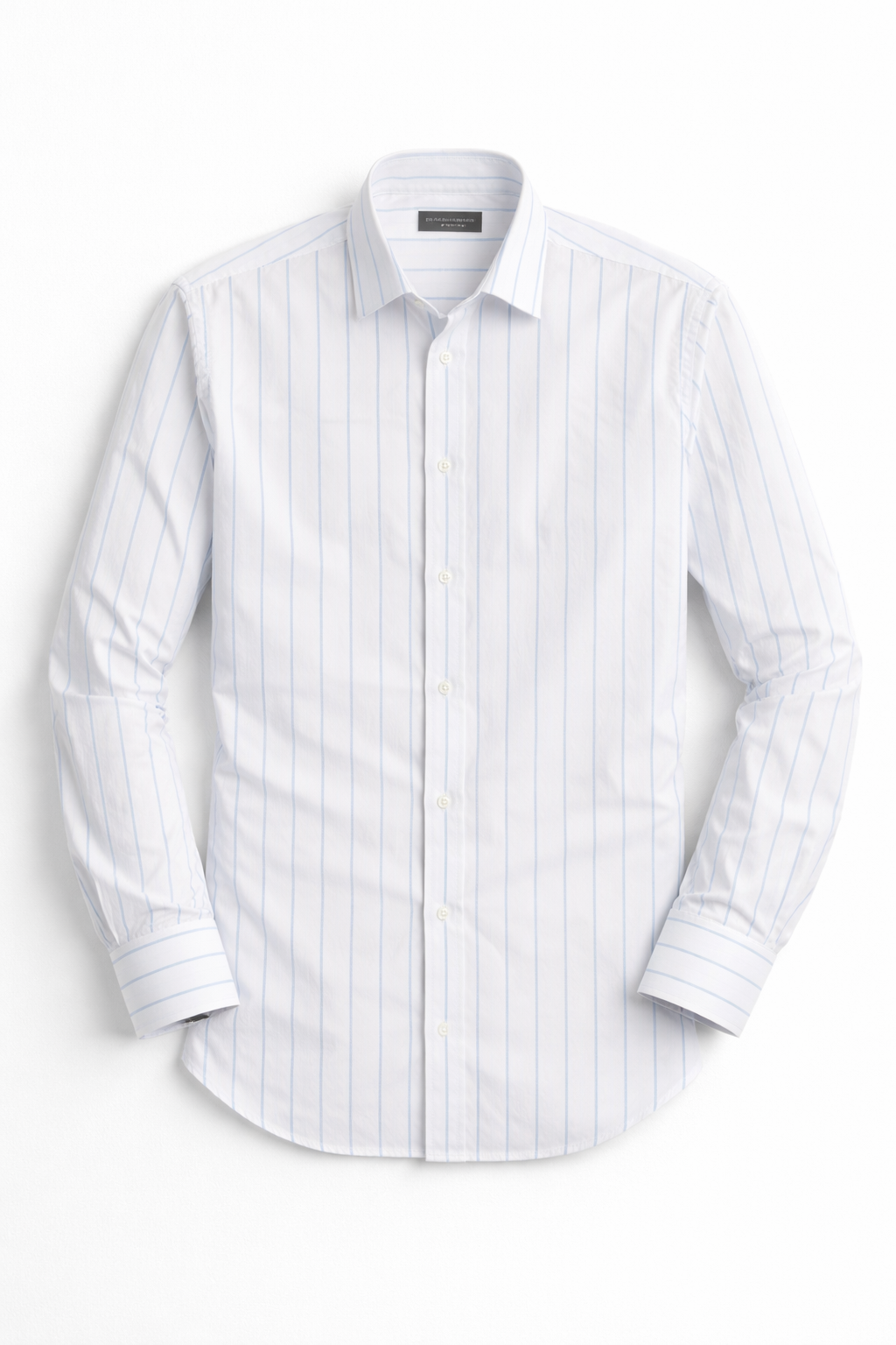 Mens White Blue Striped casual shirt