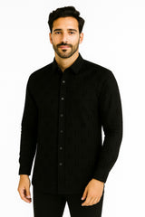 Men’s Imported Luxury Monogram velvet emboss casual shirt