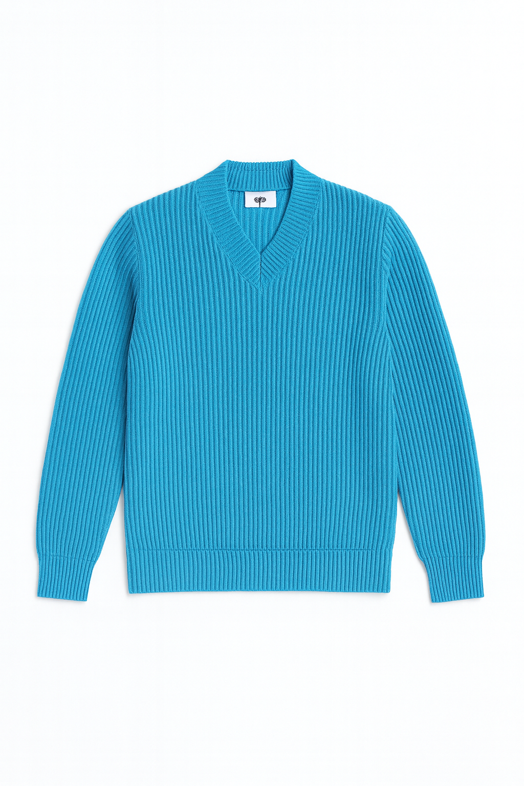 Sky blue lining V-Neck sweater