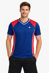 Boys navy and red sport shirt