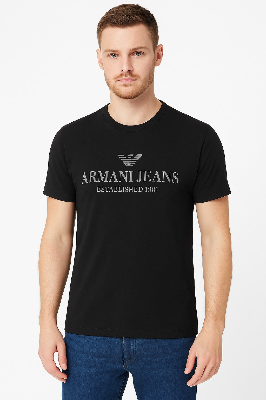 Men’s black Armani Tee