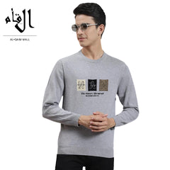 Men’s gray rabbit wool imported sweatshirt