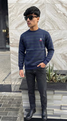 Mens Imported Rabbit Wool Sweater Green Lining