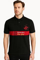 Men’s Black embroided Polo Tee