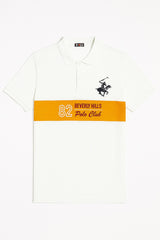 Men’s White embroided Polo Tee